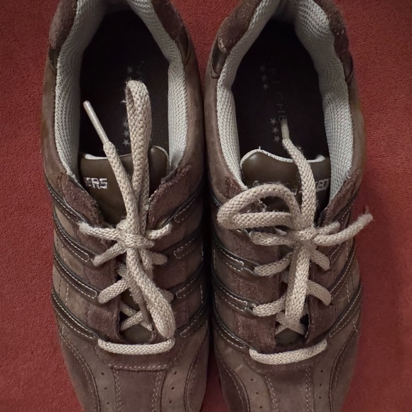 Skechers Brown Leather Walking Sneakers | Size 6.5 - Picture 5 of 7